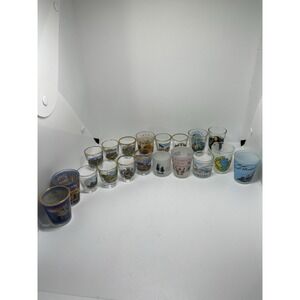 Lot of 11 VTG Gold Rim Shot Glasses/and Others Europe‎ Germany Landmark school